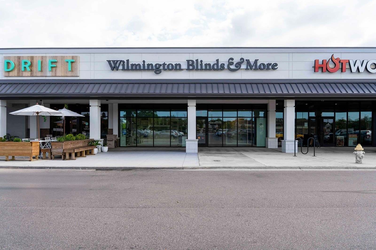Wilmington Blinds & More storefront in Hanover Center on Oleander Drive